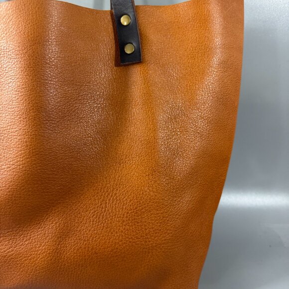 NWOT Portland Leather Goods Brown Leather Tote Bag - Picture 7 of 14